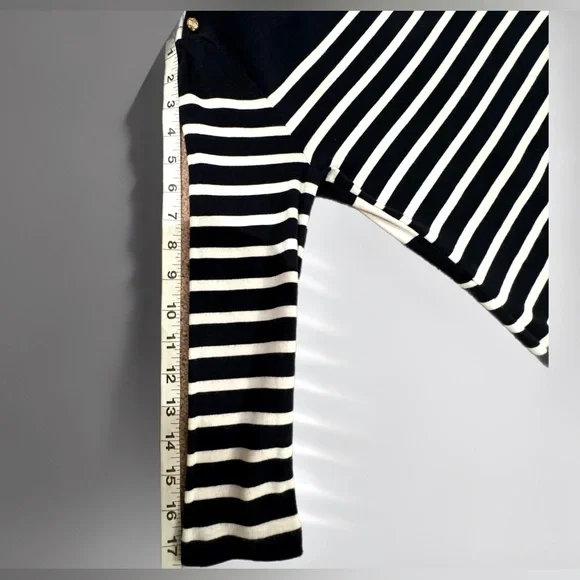 Lauren Ralph Lauren petite dress- navy blue & white stripes - size P medium - Picture 7 of 12